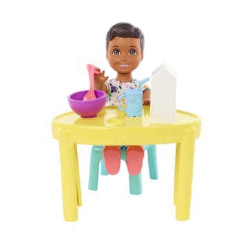 Barbie Small Doll And Accessories, Babysitters Inc. Set With Table, Chair And 5 Pieces - Image 2 of 6