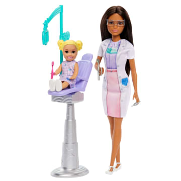 Barbie  Poupée Mode  dentiste, Brunette, Poupée enfant, Accessoires - Imagem 1 de 6