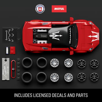 Mattel Brick Shop Hot Wheels Maserati MC20 Building Toy Kit (250 Pieces), For Collectors - Image 4 of 6