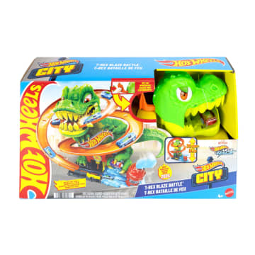 Hot Wheels City Pista de Juguete T-Rex vs Estación de Bomberos - Imagen 6 de 6