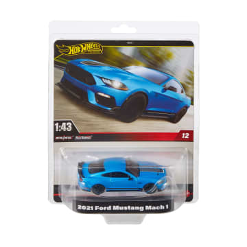 Hot Wheels Collector Vehículo de Colección Auto premium Escala 1:43 Mustang Mach Azul - Imagen 5 de 5