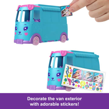 Polly Pocket Pet Mobile Adventure Playset With Micro Dolls & Transforming Camper Van, Pets & Toy Car - Image 5 of 6