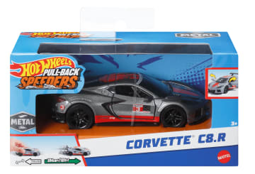 Hot Wheels Pull-Back Speeders Toy Car in 1:43 Scale, Pull Car Backward & Release To Race - Imagem 6 de 6