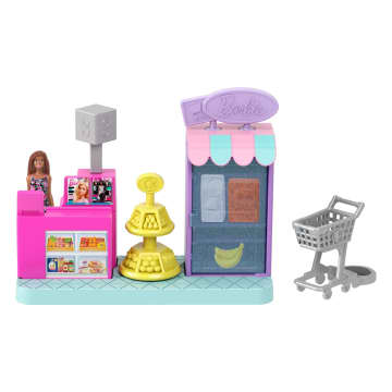 Barbie  Mini Barbieland  Poupée et Coffret de Jeu  Supermarché - Imagem 4 de 5
