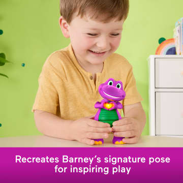 Fisher-Price Barney's World Heart Hands Barney Toy Figure With Music & Lights For Kids - Image 3 of 6