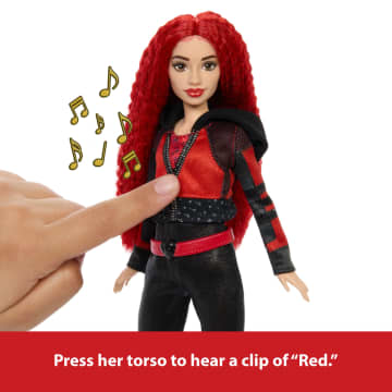 Disney Descendants: The Rise Of Red Doll  Singing Red Doll With Movie-inspired CloThes & Accessories, Sings “Red” - Imagen 3 de 6