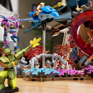 Mattel Brick Shop Masters of the Universe Building Set, Eternia Flight Fight with 411 Pieces and 10 Figures, He-Man and Teela, Collectors and Ages 13 ( Exclusive Mattel Brick Shop Masters of the Universe Building Set, Eternia Flight Fight with 411 Pieces and 10 Figures, He-Man and Teela, Collectors and Ages 13 ( Exclusive