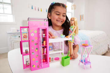 Barbie Doll And Ultimate Pantry Playset, Barbie Kitchen Add-On With 30+ Food-Themed Pieces - Image 2 of 6