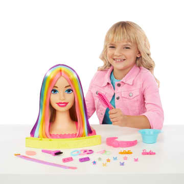 Barbie Styling Head Muñeca Arcoíris Neon Rubia - Image 2 of 6