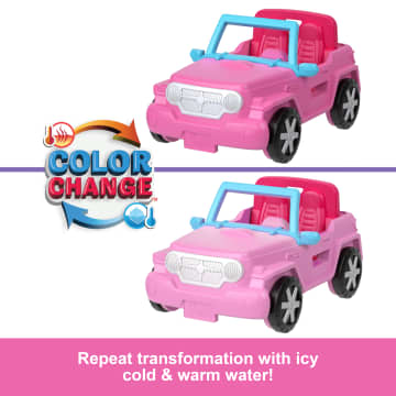 Barbie Mini Barbieland Doll & Vehicle Set With 1.5-Inch Doll, Color-Change Suv & Tent Accessory - Imagen 3 de 6
