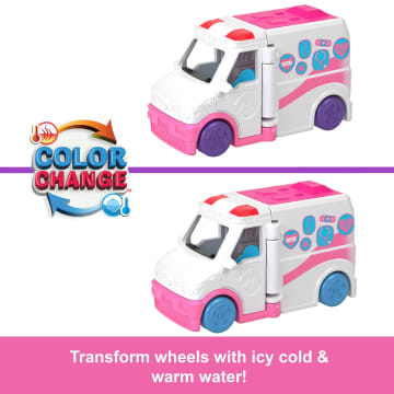 Barbie Mini Barbieland Doll & Vehicle Set With 1.5-Inch Doll, Color-Change Care Clinic - Image 3 of 6