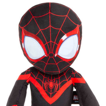 Marvel Plush Talkers Miles Morales Soft Toy, 11.75-Inch Collectible Figure With Sounds & Phrases - Imagen 4 de 5