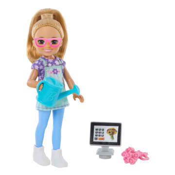 Barbie  Chelsea  Poupée Fleuriste et Accessoires, Blonde - Imagem 4 de 6