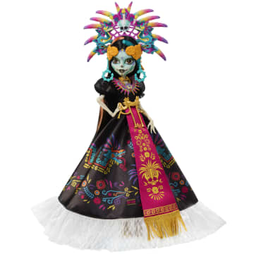 Monster High Skelita Calaveras Collectible Doll, Día De Muertos 2025, Aztec-Inspired Gown - Image 6 of 6
