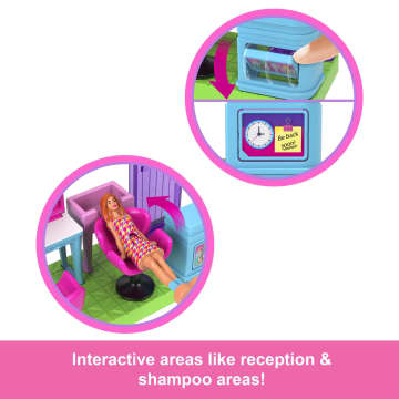 Barbie Mini Barbieland Collectible Hair Salon Playset With 1.5-inch Barbie Doll, interactive Play Areas For Storytelling Fun - Imagem 3 de 6