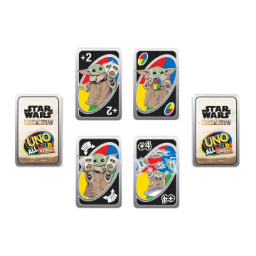 UNO All Wild Grogu Card Game, Star Wars Collectibles, Game Night Fun - Imagem 5 de 6