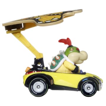 Hot Wheels Mario Kart Veículo de Brinquedo Bowser Jr Sports Coupe com Paraquedas - Imagem 3 de 5