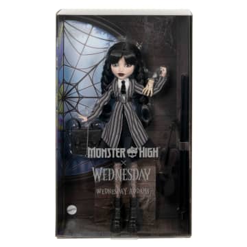 Monster High-Mercredi Addams en Uniforme-Poupée Avec La Chose - Image 6 of 6