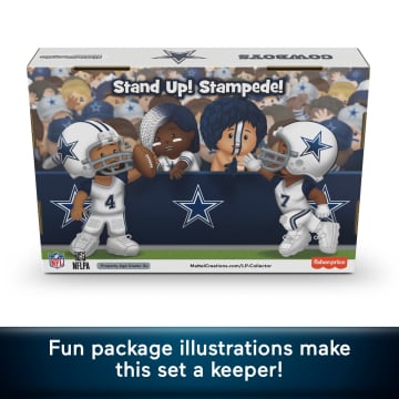 Little People Collector Dallas Cowboys Officially Licensed NFL Special Edition Figure Set, Series 2 - Imagen 4 de 6