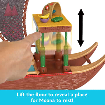Disney Moana 2 Toys, Moana's Adventure Canoe Playset With 1 Small Doll, 1 Canoe & 10 Accessories - Imagem 3 de 6