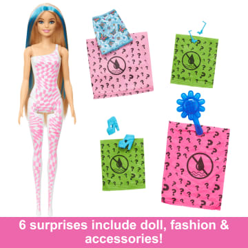 Barbie Color Reveal Groovy-Themed Series Doll & Accessories With 6 Surprises, Color-Change Bodice - Image 5 of 6