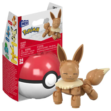 MEGA Pokémon Jogo de Construção Pokébola Colecionável Eevee - Image 1 of 5
