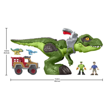 Imaginext Jurassic World Camp Cretaceous T-Rex Dinosaur Pursuit Playset - Image 3 of 6