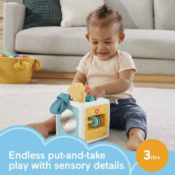 Fisher Price Tissue Fun Activity Cube Baby Sensory Crinkle Toys For Newborns - Image 2 of 6