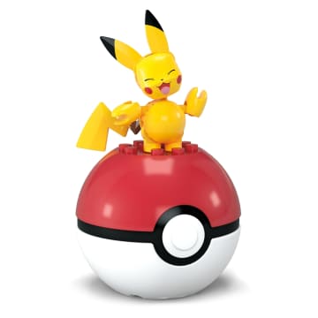 MEGA Pokémon Juguete de Construcción Pokébola Coleccionable Pikachu - Imagem 3 de 5