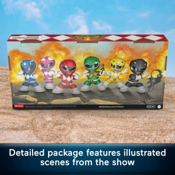 Little People Collector Power Rangers Special Edition Set For Adults & Fans, 6 Figures - Imagen 4 de 6