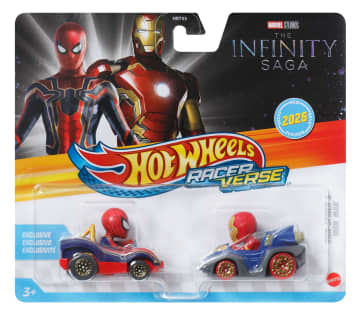 Hot Wheels RacerVerse Veículo de Brinquedo Homem de Ferro e Aranha de Ferro - Imagen 1 de 2