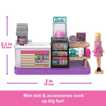 Barbie Mini Barbieland Collectible Bakery Playset With 1.5-Inch Barbie Doll, Interactive Play Areas For Storytelling Fun - Imagen 4 de 6