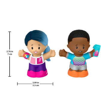 Little People Barbie Toy Set, 2 Wellness-Themed Character Figures, Toddler Toy - Imagem 4 de 6