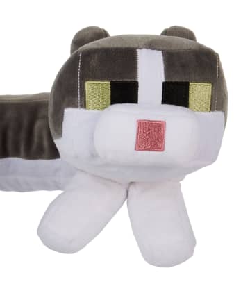 Minecraft Plush Cat Neck Pillow, Purring Sounds, Press Paw To Activate, Soft Travel Toy - Image 2 of 6