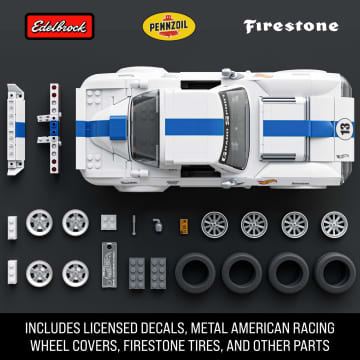 Mattel Brick Shop Hot Wheels Corvette Grand Sport Building Toy Kit (918 Pieces), For Collectors - Image 4 of 6