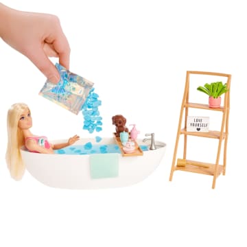 Barbie Fashion & Beauty Set de Juego Baño de Burbujas con Muñeca - Imagen 2 de 6