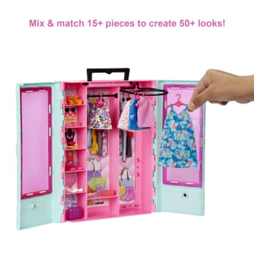 Barbie Closet Playset With 3 Outfits & Accessories, 3 To 8 Years - Image 2 of 6