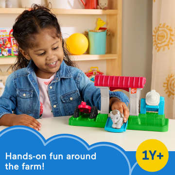 Fisher-Price Little People Feed & Play Goat Yard Playset For Toddlers With 3 Pieces - Image 2 of 6