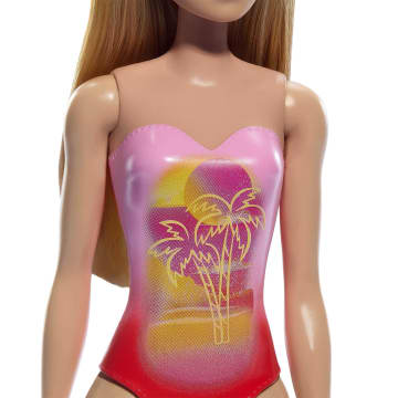 Barbie Fashion & Beauty Muñeca Playa con Traje de Baño Rosa - Image 3 of 5