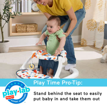 Fisher-Price Sit-Me-Up Floor Seat, Portable Baby Chair & 2 Developmental Newborn Toys, Darling Dots - Image 4 of 5