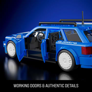 Mattel Brick Shop Hot Wheels Audi Avant RS2 Building Toy Kit (253 Pieces), For Collectors - Image 6 of 6