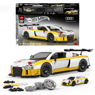 Mattel Brick Shop Hot Wheels ‘15 Audi R8 Lms Building Toy Kit (820 Pieces), For Collectors - Image 1 of 6