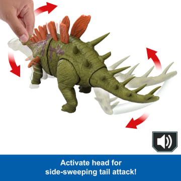 Jurassic World Chaos Theory Wild Roar Kentrosaurus Action Figure, Strike Attack & Sound Dinosaur Toy - Imagem 5 de 6