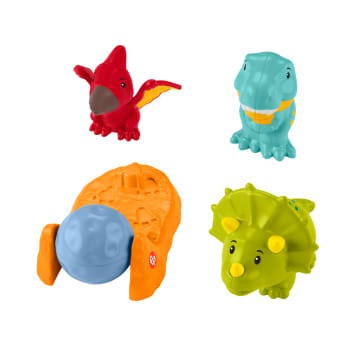 Fisher-Price Little People Friendly Dinosaur Figure Pack Toddler Toy, 4 Pieces - Image 6 of 6