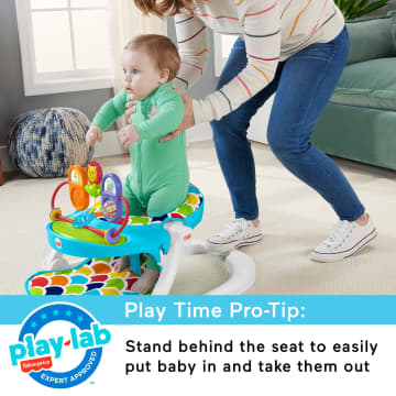 Fisher-Price Deluxe Sit-Me-Up Floor Seat Infant Chair With Feeding Tray And Toys, Happy Hills - Image 5 of 6