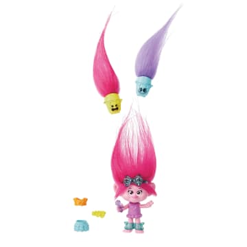 Dreamworks Trolls Band Together Hair Pops Queen Poppy Small Doll & Accessories, Toys inspired By The Movie - Image 1 of 6