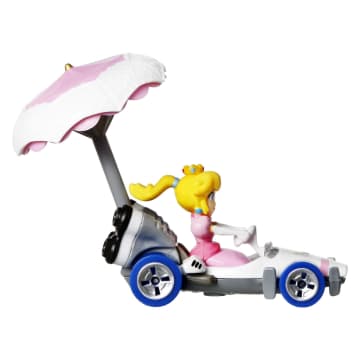 Hot Wheels Mario Kart Veículo de Brinquedo Princesa Peach B-Dasher com Peach guarda-sol - Image 3 of 5