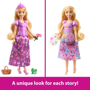 Disney Princess 2-in-1 Stories Rapunzel Fashion Doll With 2 Snap-On Bodices, 2 Skirts & 9 Accessories - Image 4 of 6