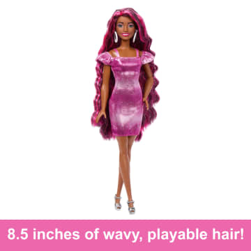 Barbie Fun & Fancy Hair Doll With Extra-Long Colorful Black Hair And Styling Accessories - Image 4 of 6
