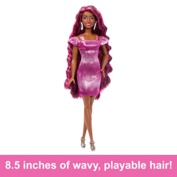 Barbie Fun & Fancy Hair Doll With Extra-Long Colorful Black Hair And Styling Accessories - Image 4 of 6